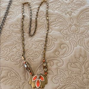 Stella&dot gold and orange necklace